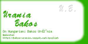 urania bakos business card